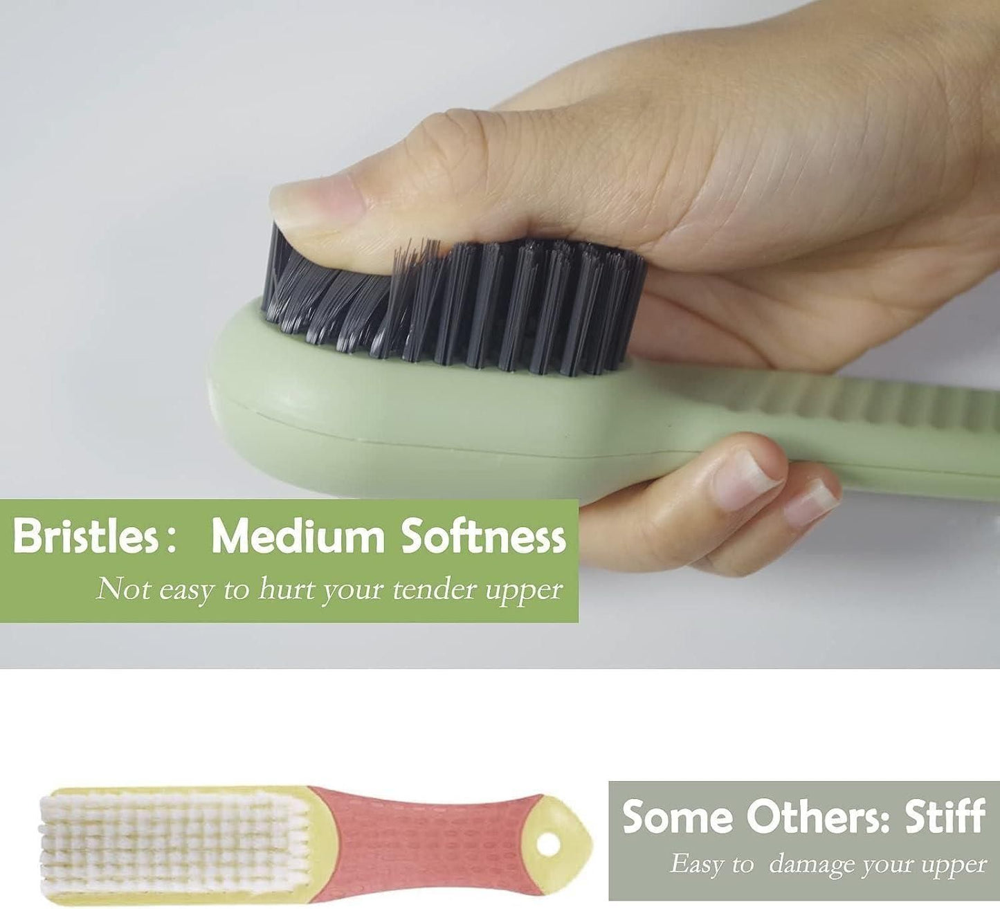 Multifunctional Shoe Cleaning & Polishing Brush – 2-in-1 Soft Bristle Scrubber with Built-in Cleaner for Shoes & Sneakers