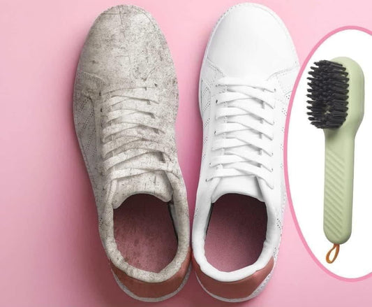 Multifunctional Shoe Cleaning & Polishing Brush – 2-in-1 Soft Bristle Scrubber with Built-in Cleaner for Shoes & Sneakers