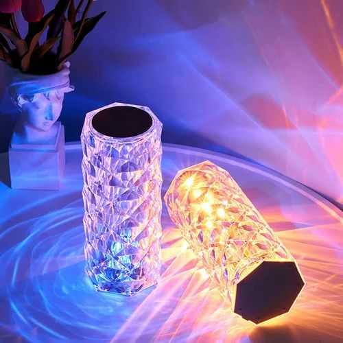 💎 Crystal RGB Lamp – 16 Color Changing Rose Diamond Light